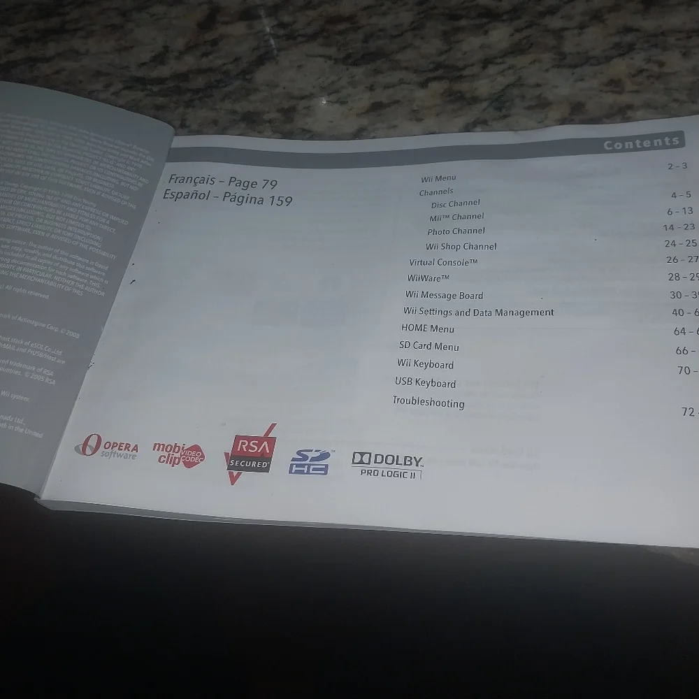 Wii operations manual